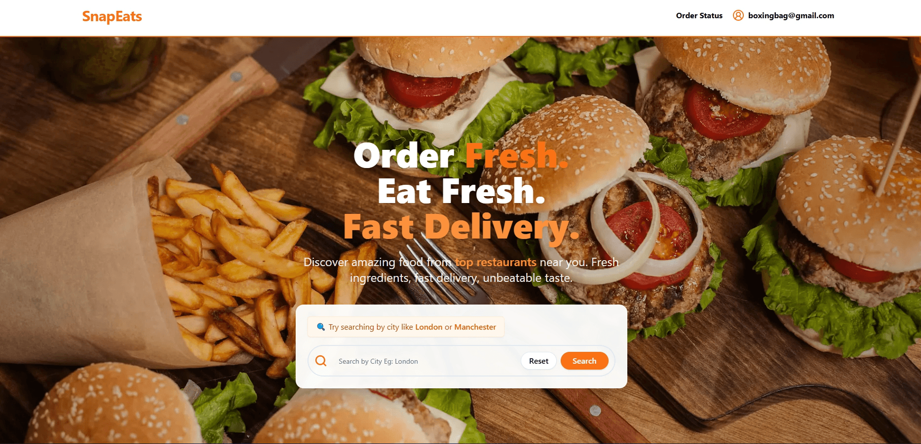 Food Ordering Website